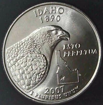 2007-D 25C State Quarter Idaho BU CLAD 20uc0226-3 - Image 1 of 2