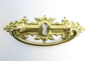 Manija de herraje agujero latón manija de muebles ANTIGUO Art Nouveau - Imagen 1 de 2