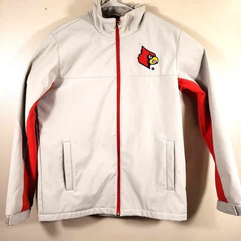 Louisville Cardinals Jacket Mens Small Embroidered Gray G111 Apparel Coat Cover