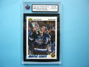 1991/92 UPPER DECK HOCKEY CARD #460 FELIX POTVIN ROOKIE RC KSA AUTO AUTOGRAPH UD - Picture 1 of 5