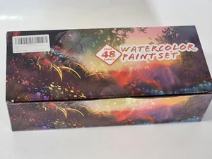 48 Watercolor Paint Set Rich Pigments 12 ml Non Toxic - Picture 1 of 9