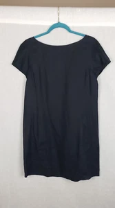 Abito Eileen Fisher in lino biologico a tubino XS nero Lagenlook minimalista casual - Foto 1 di 5