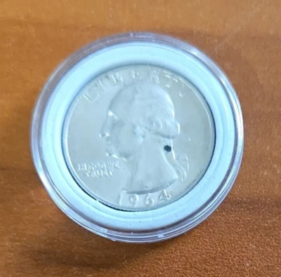 1964 Washington Quarter 25c US Coin 90% Silver Philadelphia Mint AU - Image 1 of 2