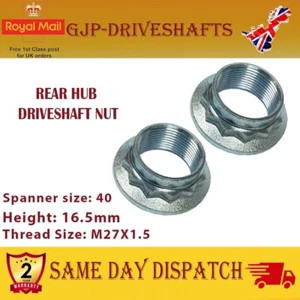 2x para BMW SERIE 5 E39 E60 E61 F10 F11 Rueda Eje Tuerca Stub Trasero - Imagen 1 de 6