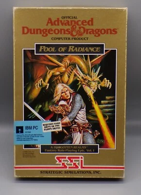 1988 SSI Advanced DUNGEONS & DRAGONS Pool of Radiance IBM PC video game D&D CIB - Image 1 of 4