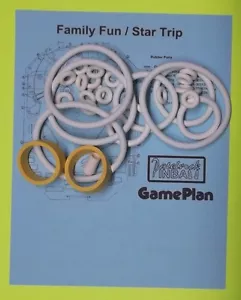 1979 Game Plan Family Fun / Star trip Pinball Machine Rubber Ring Kit - Picture 1 of 1