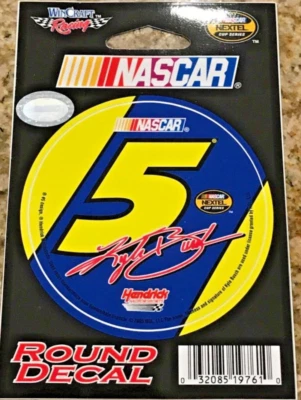 Kyle Busch #5 HENDRICKS RACING NASCAR NEXTEL CUP SERIES 3" ROUND DECAL STICKER - Image 1 of 3
