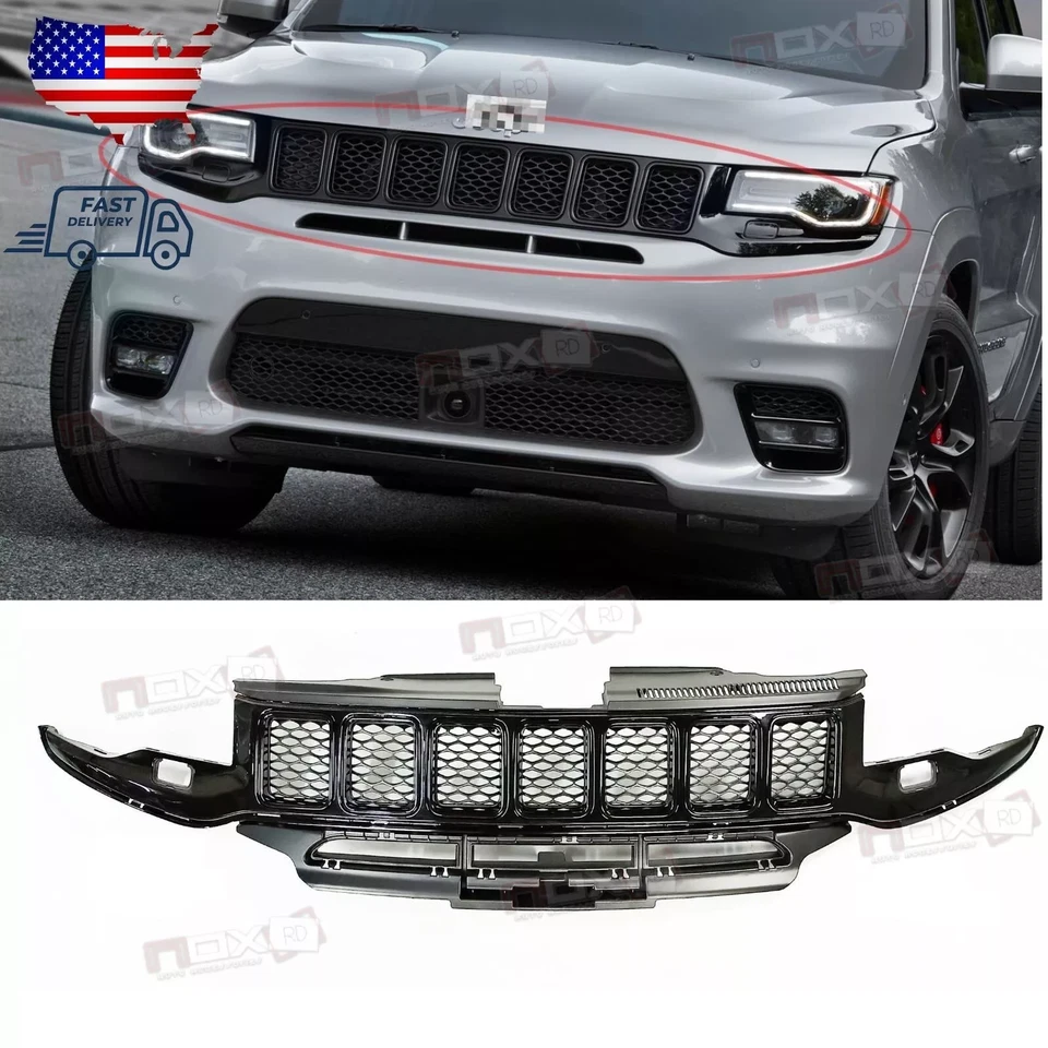 ✅Complete front Grille  assembly For 17-21 Jeep Grand Cherokee SRT / TRACKHAWK  - Image 1 of 4