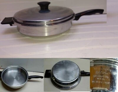 厨房工艺10英寸煎锅多芯5层不锈钢煎锅盖** — 第 1/4 张图片