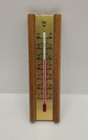🌡️ Klassisches Wandthermometer aus Holz mit Messing-Skala (Analog)