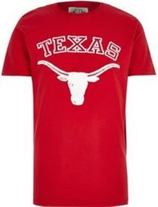 T-SHIRT UOMO WORN By  MAGLIETTA TEXAS ROSSA MARTIN FIERRO SAX TG. S M XL - Foto 1 di 1