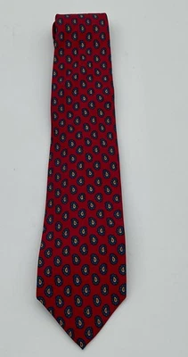 Polo Ralph Lauren Men's Tie 100% Silk Red Blue Paisley Handmade USA - Image 1 of 4