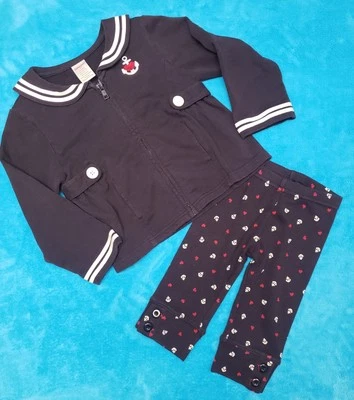 复古 Gymboree Bon Voyage 水手女孩卡普里裤和夹克套装 尺寸 3T — 第 1/4 张图片