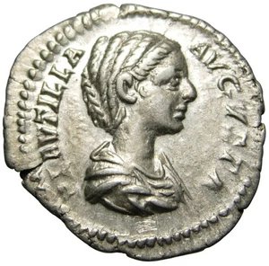 Plautilla AR Denario (202 dC), Concordia - Imagen 1 de 6