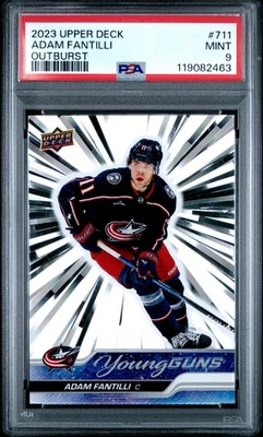 Adam Fantilli Young Guns Outburst PSA 9 Blue Jackets - Image 1 of 2