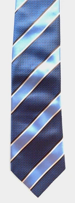 Corbata para hombre Burberry London 58" Italia azul marrón rayas de lujo usada en excelente estado 100 % seda Foto 1 de 4