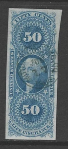 Bigjake: R-58a, 50 cent Life Insurance Imperforate - 1st Revenue Issue - Picture 1 of 2
