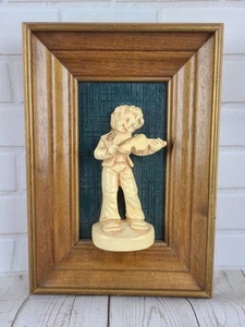Geige Bild Wandbild Junge spielt Geige Vintage 3D gerahmt Musik Deko - Bild 1 von 7