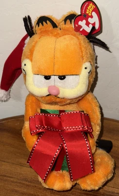 TY Beanie Babies Happy Holidays Garfield Plush With Tags - Image 1 of 4