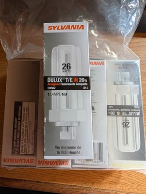 (5) Sylvania CF26DT/E/IN/841/ECO 26 Watt 4 Pin Triple Tube Lamp Bulb - Image 1 of 2