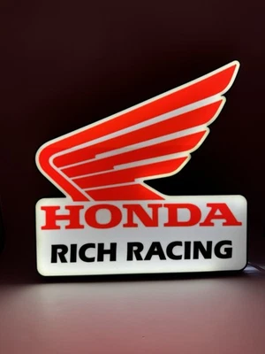 Honda Racing Customized Light Up LED Neon Sign - Add Your Name Motocross ATV UTV