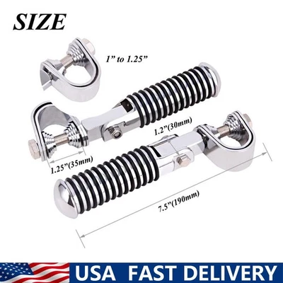 Motorcycle 1"~1-1/4" Highway Foot Pegs For Harley Touring Sportster Softail Dyna - Imagem 1 de 4