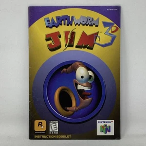 Earthworm Jim 3D Nintendo 64 N64 Manual SOLO - Imagen 1 de 6