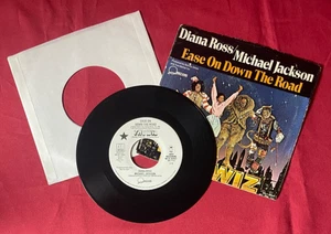 DIANA ROSS MICHAEL JACKSON EASE ON DOWN THE ROAD "THE WIZ" 7" PROMO 1973 - Picture 1 of 10