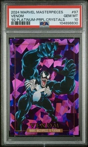 2024 Marvel Masterpieces 92 Platinum #97 Venom Purple Crystals PSA 10 💎  - Bild 1 von 2