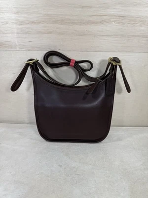 COACH Vintage Janice Legacy Crossbody Bag Purse 9950 Dark Brown 90s Saddle Hobo - Image 1 of 4