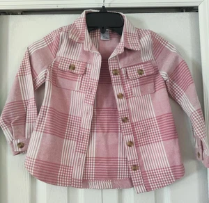 Giacca camicia rosa a quadri con bottoni davanti Little Lass bambina taglia 5 - Foto 1 di 5