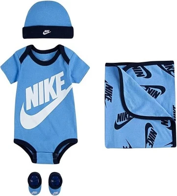 Nike Bebé (0-6M) Juego de 4 Piezas - Manta/Body/Sombrero/Botines (2542), O2 (C459T) Foto 1 de 3