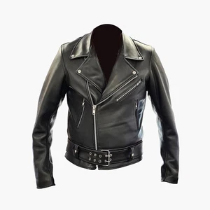 Prowler ROT Echtleder Polizei Biker Motorradjacke schwarz - Bild 1 von 7