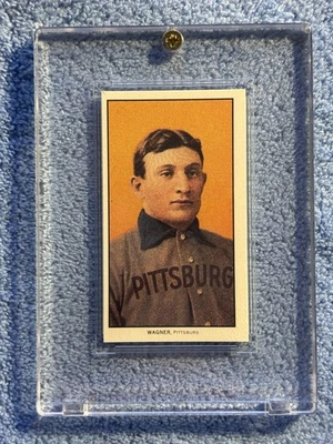 Tarjeta de béisbol Honus Wagner * Piratas de Pittsburgh * 1909-11 T206 reimpresión con licencia Foto 1 de 2
