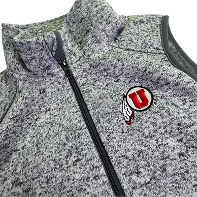 Utah Utes New Women's Small Vest Gray Zip-Up Logo - Image 1 of 4