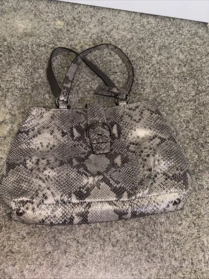 Bolso Hobo Cartera de Hombro Coach Gris Piel de Serpiente Cuero Repujado F19678 Foto 1 de 4