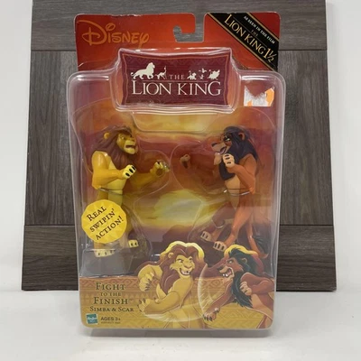 Vintage Disney Lion King Fight To The Finish Simba Scar Action Figure Hasbro New - Image 1 of 4