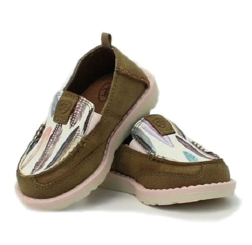 Ariat Lil' Stompers Toddler 7 Anna Cruiser Moccasin Slip On Shoe Loafer Feather/