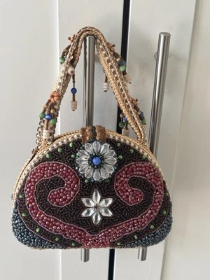 Vintage Butler & Wilson Beaded Floral Evening Bag Crystal Clutch RARE, Ibiza - Image 1 of 4