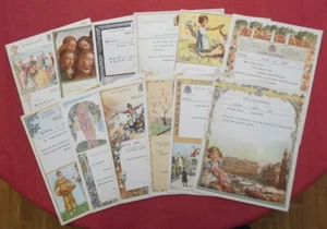 ROYAUME DE BELGIQUE TELEGRAPHES LOT DE 12 IMPRIMES ILLUSTRES POUR TELEGRAMMES - Imagen 1 de 7