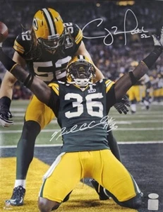 Packers SB Champs CLAY MATTHEWS & NICK COLLILNS Signed 16x20 Photo #1 AUTO - JSA - Picture 1 of 1