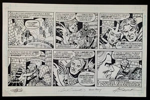 Original Art by Alex SAVIUK, Joe SINNOTT Sunday Strip SPIDER-MAN Stan LEE signed - Picture 1 of 14
