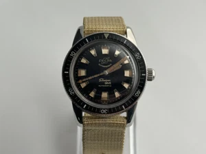 Enicar Sherpa Dive Automatic Ultrasonic 1958-1959 Cream Brown Patina Dial - Picture 1 of 6