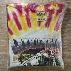 VTG 1992 Grateful Dead Lithuania Basketball Large TShirt -NEVER WORN - Deadstock - Picture 1 of 13