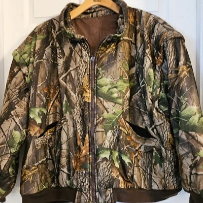 REMINGTON Mens RN#52469 Realtree Lined Camo Hunting Jacket SZ 2X REVERSIBLE VEST - Image 1 of 4