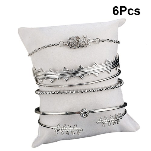 Bracciale da polso San Valentino 6 pezzi braccialetto festa impilabile aperto braccialetto avvolgente