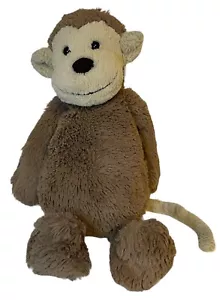 Jellycat Bashful Monkey Stuffed Animal Plush BAS3MK Medium Baby Lovey 12 inch - Picture 1 of 6