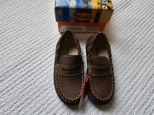 NEW IN BOX - CUTE BABY BOYS ITALIAN BRAND PRIMIGI CHOC BROWN LOAFER - SIZE 25 - Picture 1 of 13