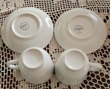 Vintage Fiesta® Two (2) Cup & Saucer Sets ~ Replacement Pieces ~ White