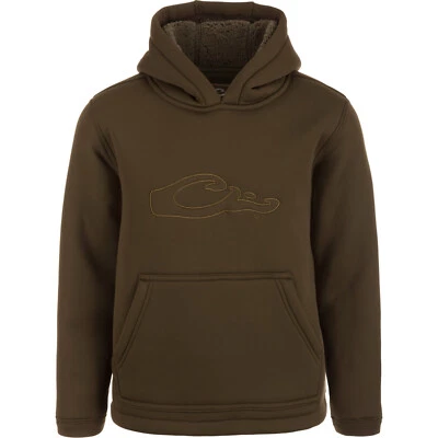 Drake Waterfowl LST Youth Silencer Fleece Lined Camo Hunting Hoodie - Image 1 of 4